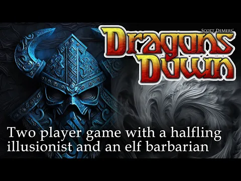 2 player Dragons Down game with an Illusionist and a Barbarian