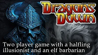 2 player Dragons Down game with an Illusionist and a Barbarian