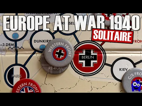 Europe at War 1940 Solitaire Travel Game | Full Playthrough | Worthington Publishing | Solo Wargame