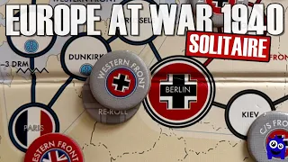 Europe at War 1940 Solitaire Travel Game | Full Playthrough | Worthington Publishing | Solo Wargame