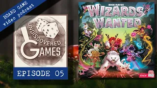 WIZARDS WANTED Board Game Review & How To Play (2017) - Episode 05: Undiscovered Games Video Podcast