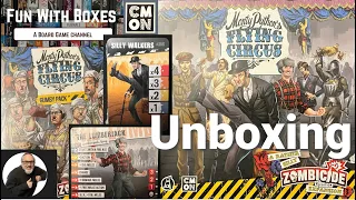Monty Pythons Flying Circus: A rather silly Zombicide 2nd Edition Expansion | Unboxing | CMON Games