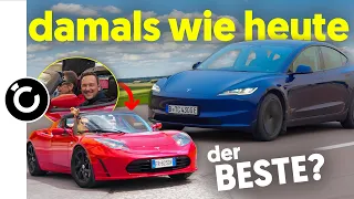 mein ERSTES MAL Tesla Roadster + Langstrecke im neuen Model 3 Highland