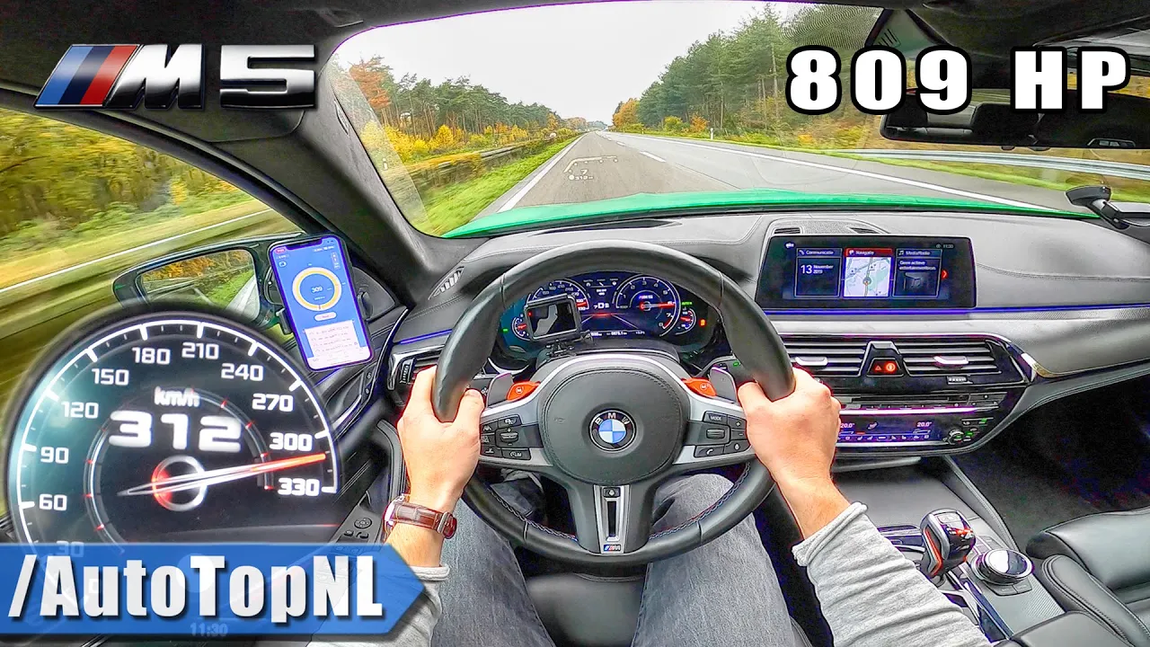 809HP BMW M5 F90 | 312km/h AUTOBAHN POV (NO SPEED LIMIT) by AutoTopNL