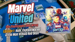 Marvel United - Solo Playthrough Gone Wrong - Hulk, Captain Marvel & Iron Man VERSUS Red Skull