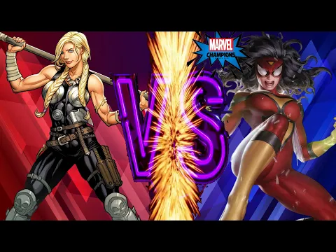 The Spider (Woman) Wears Prada: Marvel Champions Gameplay Valkyrie vs Spider Woman