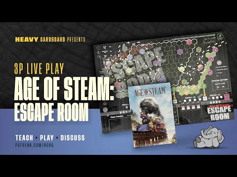 Age of Steam: Escape Room - 3p Teaching, Play-through, & Round table by Heavy Cardboard