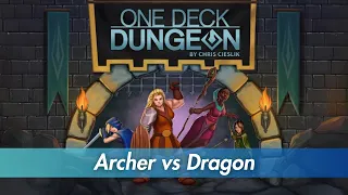 One Deck Dungeon Playthrough - Archer vs Dragon (Rules Explained)