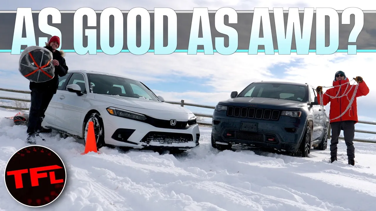 Can Off-The-Shelf Traction Aids Make a Civic As Good In The Snow As a 4x4 Grand Cherokee?