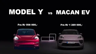 Porsche Macan EV vs Tesla Mode Y | HVILKEN BØR DU KJØPE? (Norsk)