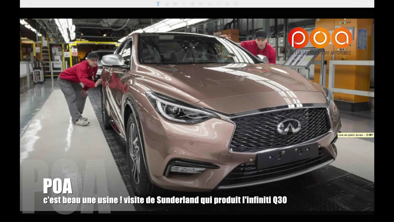 Infiniti Q30 : c'est beau une usine !