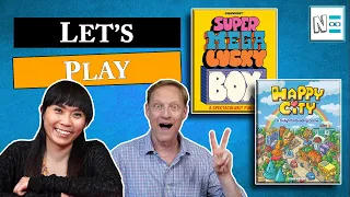 HAPPY CITY & SUPER MEGA LUCKY BOX - Board Game Playthrough  - LET'S PLAY