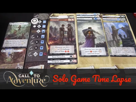 Call to Adventure Solo Play Board Game Time Lapse