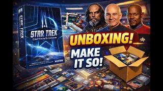 What's up with this Star Trek Captains Chair Deck Building game? A quick unboxing!