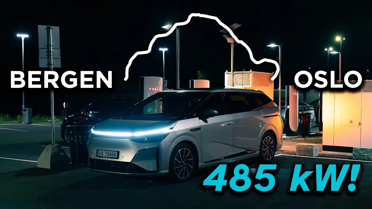 Road Trip In The XPENG X9 From Bergen To Oslo To Charge On Tesla's 1000V V4 Supercharger