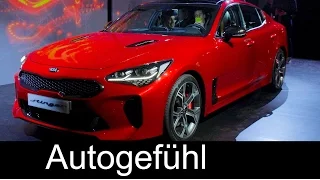 Kia Stinger Exterior Interior Preview @ European Premiere new GT - Autogefühl