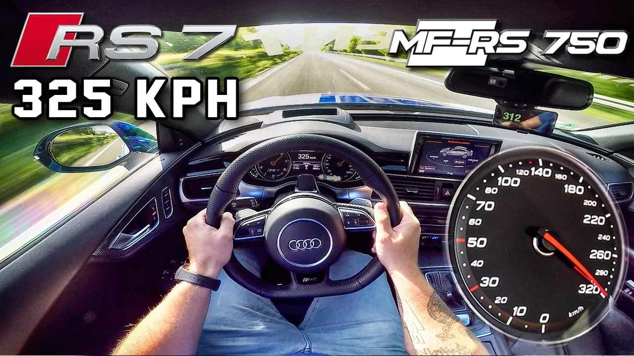 Audi RS7 750 HP AUTOBAHN POV 325 km/h ACCELERATION & TOP SPEED by AutoTopNL