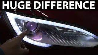 Replacing headlights on 2013 Model S P85 at Bilexperten