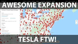 Massive Tesla supercharger expansion in 2020
