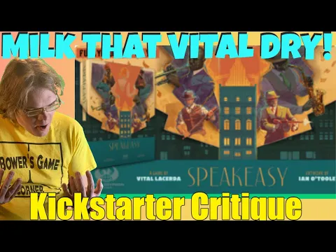 Speakeasy - By Vital Lacerda with Artwork by Ian O'Toole - Kickstarter Critique Review
