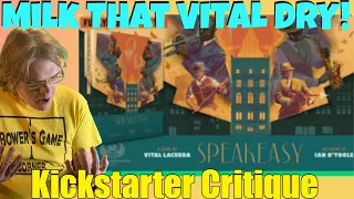 Speakeasy - By Vital Lacerda with Artwork by Ian O'Toole - Kickstarter Critique Review