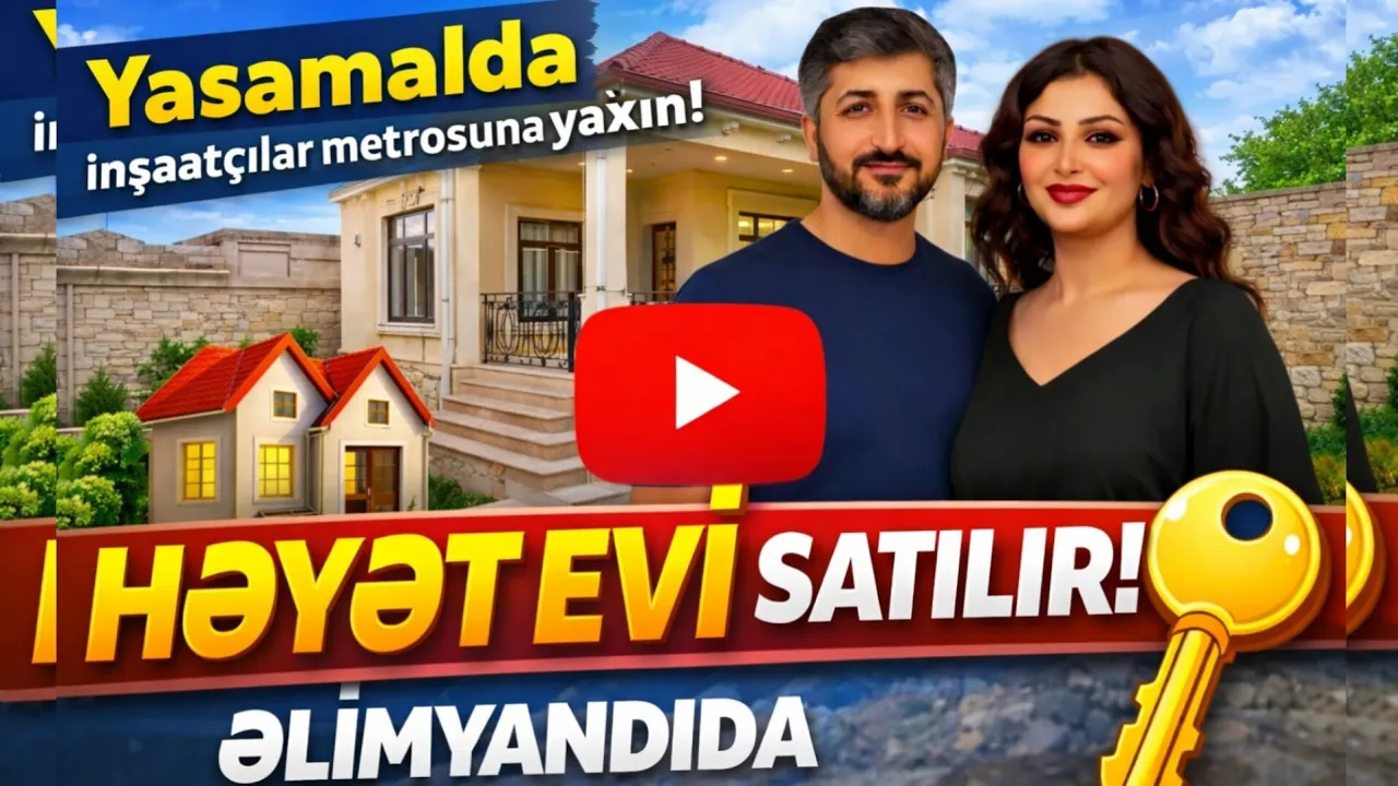 3-room villa near İnşaatçılar metro station, 80 m² – For Sale- (əmlakın videosu)