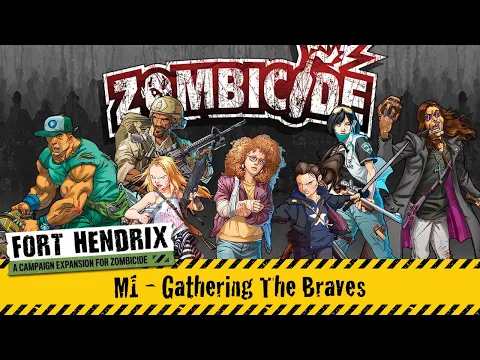 Zombicide 2nd Edition: Fort Hendrix Campaign (Mission M1) Board Game Gameplay | Live Stream Replay
