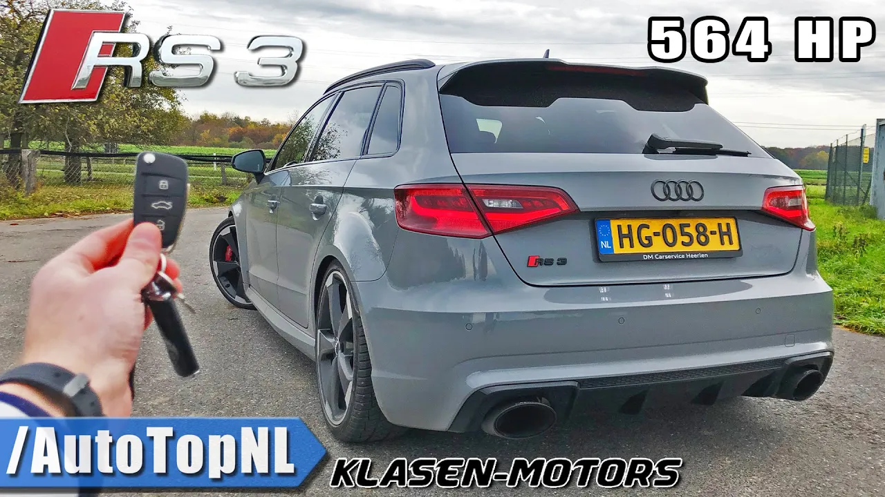 564HP AUDI RS3 KLASEN | 310km/h REVIEW POV on AUTOBAHN (NO SPEED LIMIT) by AutoTopNL