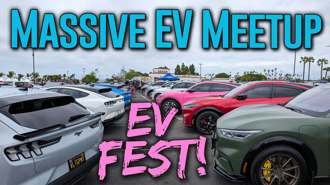 A MASSIVE gathering of Electric Vehicles & Mustang's Birthday! | EV Fest