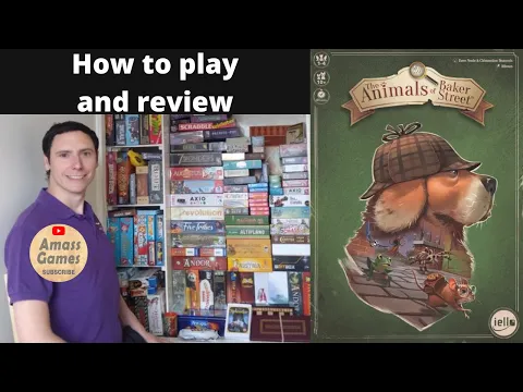 The Animals of Baker Street how to setup play and review board game Castle Con AmassGames 4K #games
