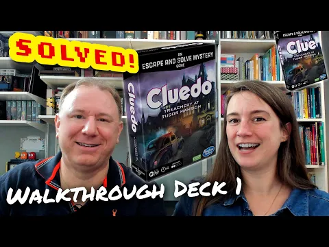 Solved! Cluedo: Treachery at Tudor Mansion - deck 1 walkthrough + solution with Dr Gareth and Laura
