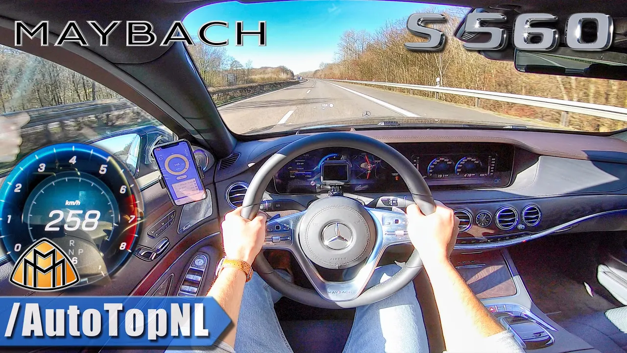 MERCEDES MAYBACH S CLASS S560 AUTOBAHN POV 258km/h TOP SPEED by AutoTopNL