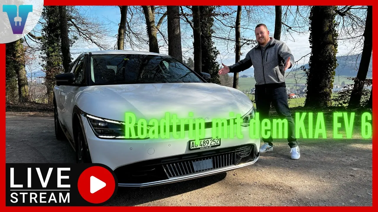 900km Roadtrip nach DE - HINREISE - KIA EV6 Edition 24  (77,4kwh RWD 19 Zoll) | Vision E Drive LIVE