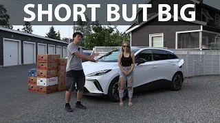 MG4 banana box test with my wife's sister