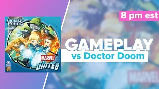 Marvel United Fantastic Four Gameplay vs Doctor Doom | @cmongames @spinmastergames