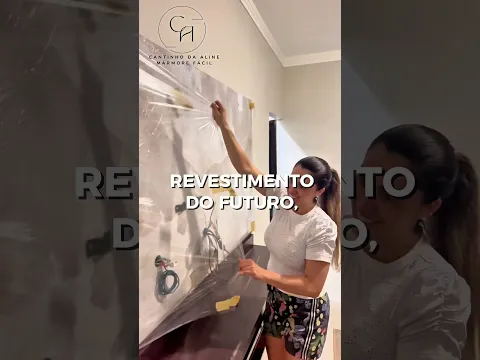 Revestimento Marmorizado Brilhante Ônix Elegance 120x240cm Mármore Fácil by Cantinho da Aline