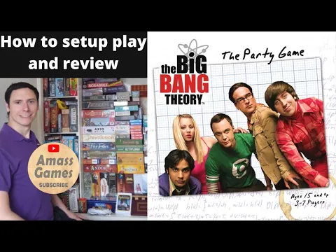 The Big Bang Theory: The Party Game how to setup play and review board game AmassGames 4K judge