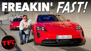 160 MPH EV Family Hauler - The New Porsche Sport Turismo GTS Taycan Has Two Crazy Cool Features!