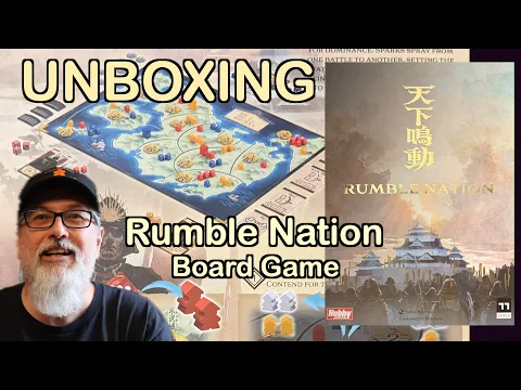 Unboxing the Board Game Rumble Nation from designer Yogi Shinichi and publishers Hobby Japan