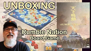Unboxing the Board Game Rumble Nation from designer Yogi Shinichi and publishers Hobby Japan