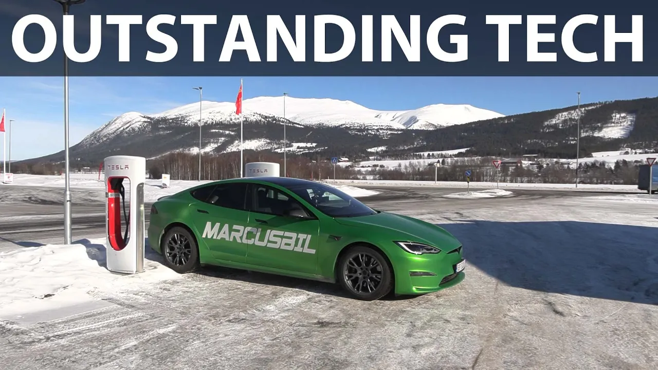 Tesla Model S Plaid road trip to Folldal in -26°C part 2