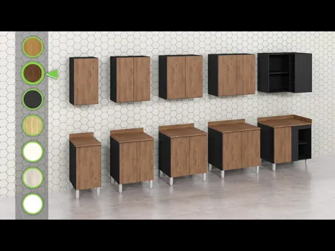 Armário Superior 80cm Preto Spring