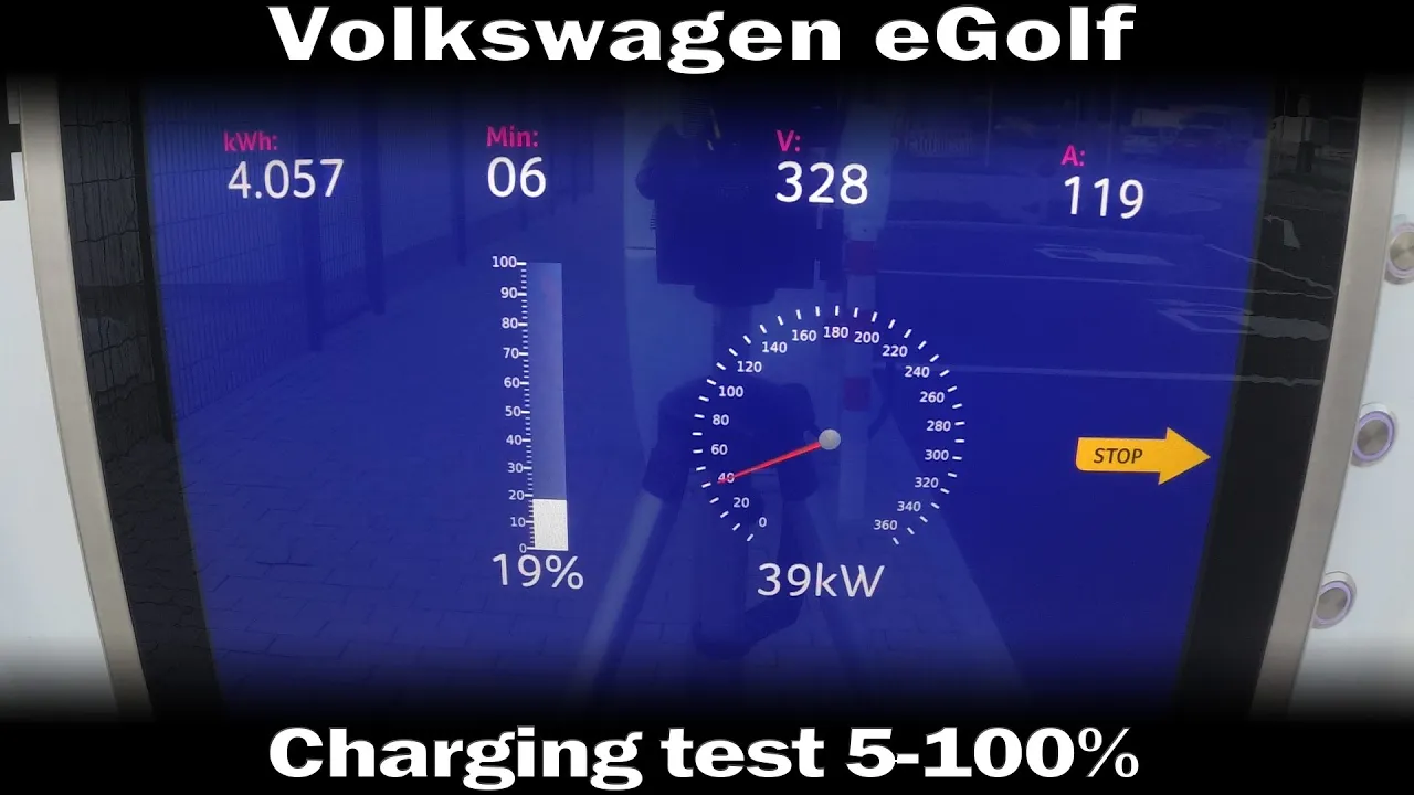 VW eGolf - Charging Test 5-100% at Ionity