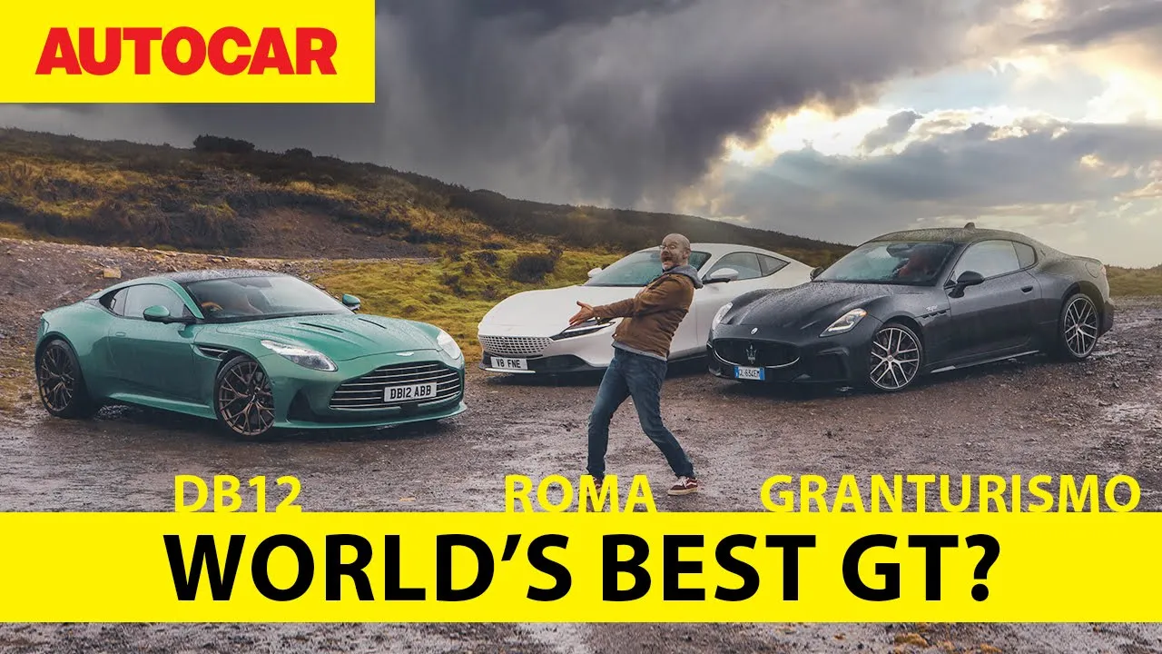 Who makes the world's best GT car? New Aston Martin DB12 meets Ferrari Roma and Maserati GranTurismo