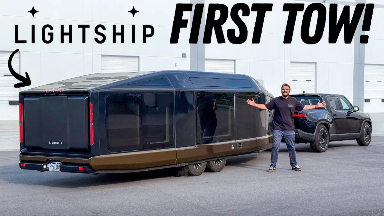 First Tow Lightship RV! Battery + Motor In The Trailer To Combat Range Loss