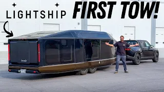 First Tow Lightship RV! Battery + Motor In The Trailer To Combat Range Loss