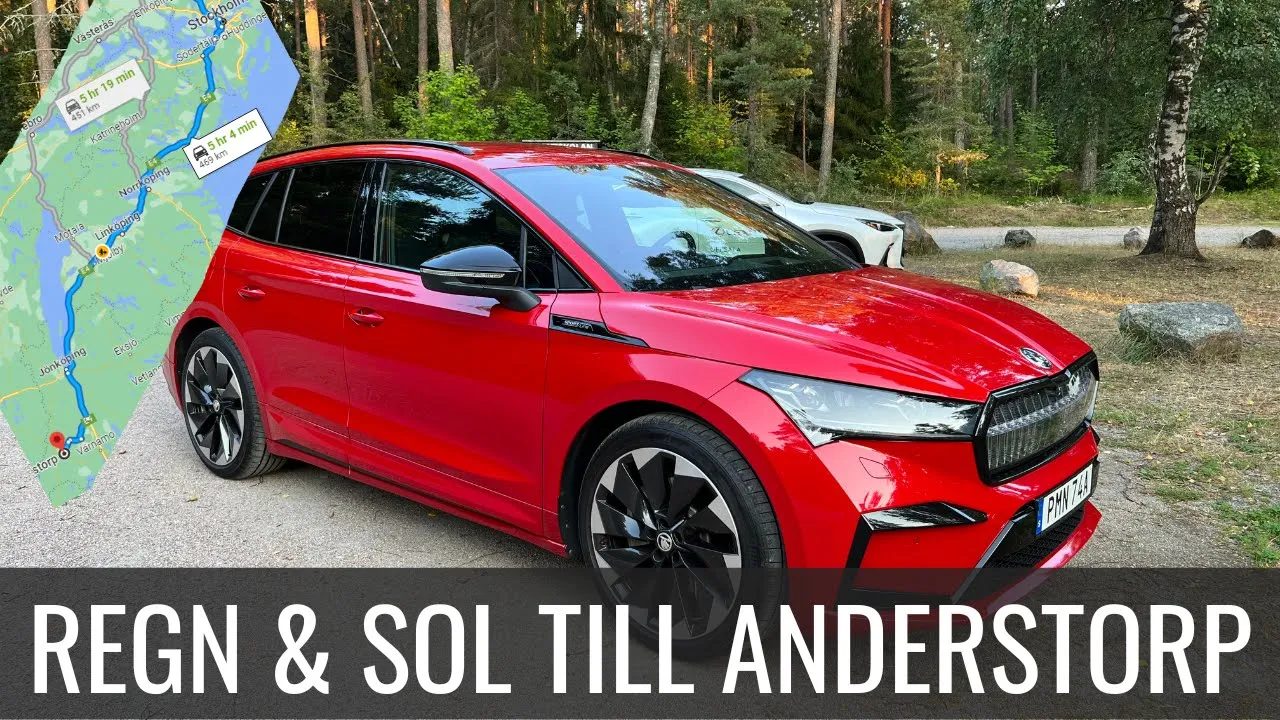 Skoda Enyaq 80X på långtur till Anderstorp | Elbilsmagasinet