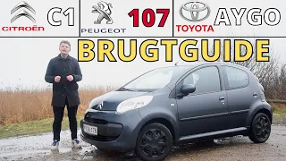 Billigste brugte biler, men ALDRIG KØB DEM! C1/107/Aygo 2005-2014 Brugtguide