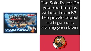 Multiuniversum Solo Rules by Purge Reviews: Is this the solo game you have been waiting on?