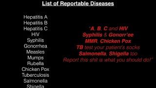 Reportable Diseases Song || USMLE Mnemonic